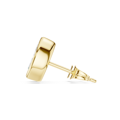 Marquise Cut Lab Grown Diamond Bezel Stud Earrings