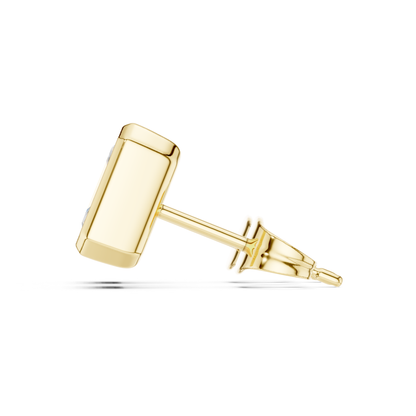 Radiant Cut Lab Grown Diamond Vintage Stud Earrings