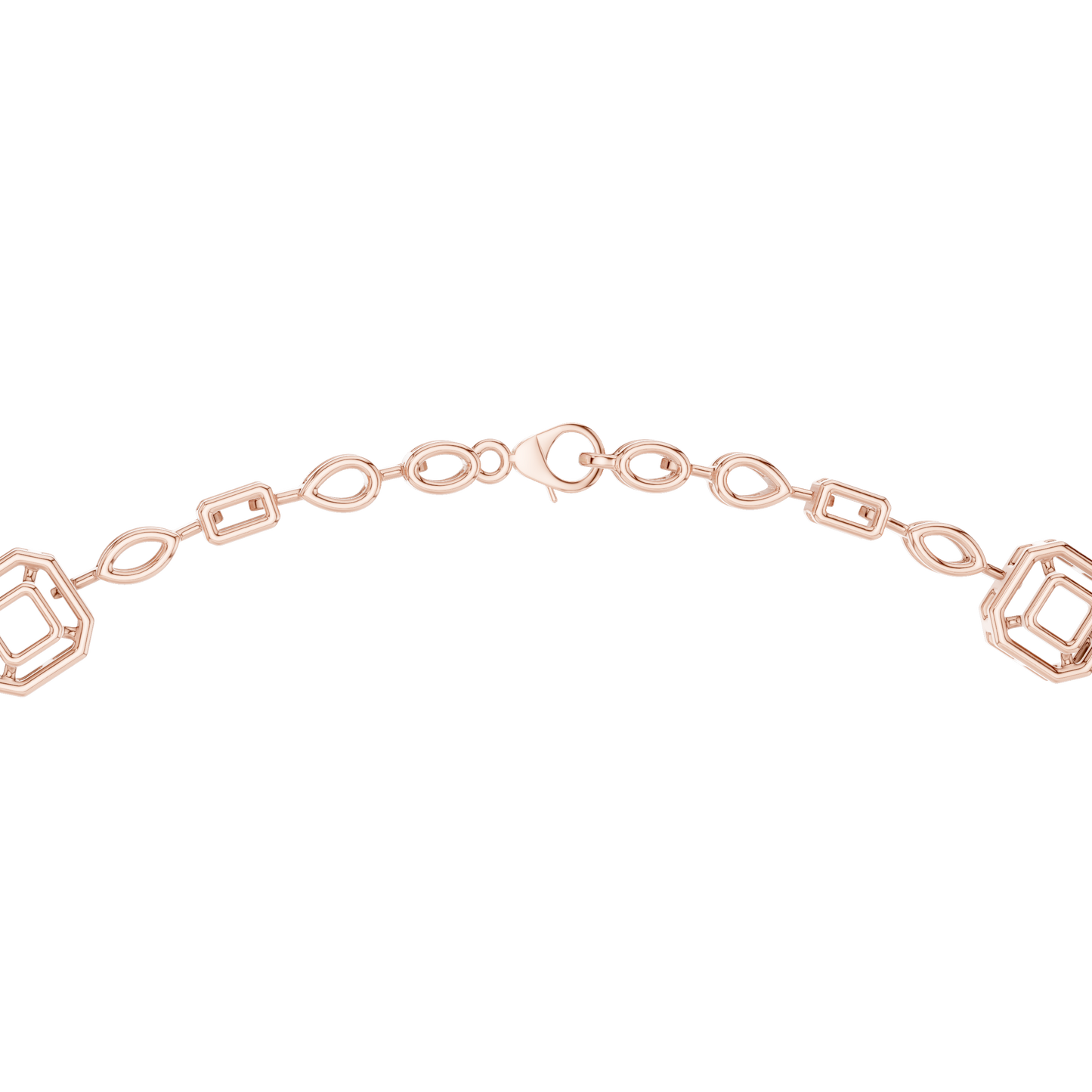 10k Solid Gold White Gold All Shapes Lab Grown Diamond Daily Wear Diamond Necklace For You - HIGHCARAT DIAMONDS