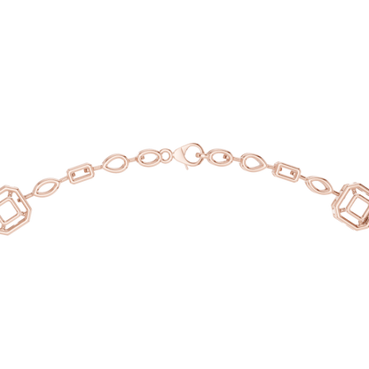 10k Solid Gold White Gold All Shapes Lab Grown Diamond Daily Wear Diamond Necklace For You - HIGHCARAT DIAMONDS