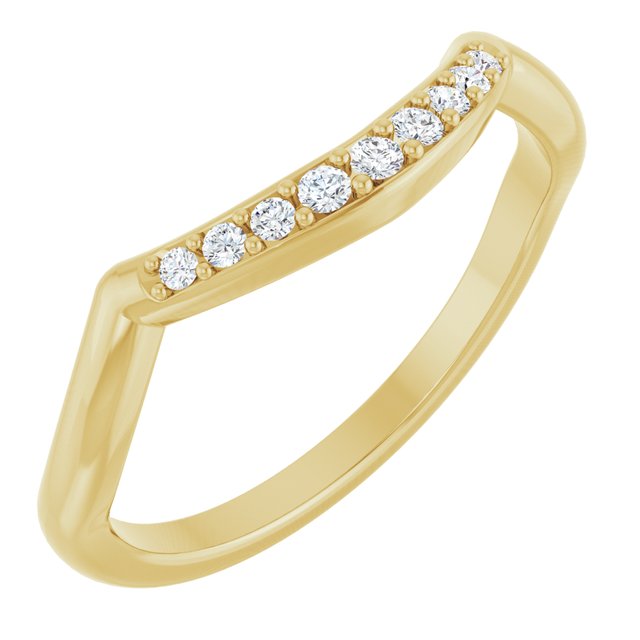 14K Rose 1/10 CTW Lab-Grown Diamond Matching Band