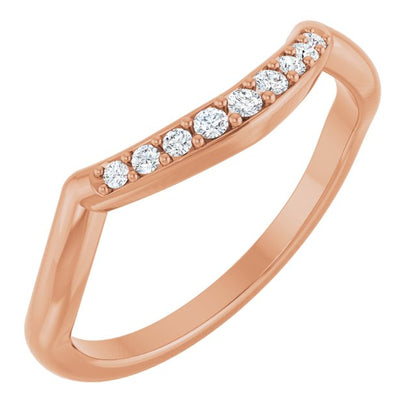 14K Rose 1/10 CTW Lab-Grown Diamond Matching Band