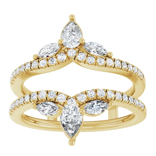 14K Yellow 1 CTW Lab-Grown Diamond Ring Guard