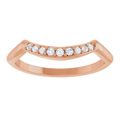 14K Rose 1/10 CTW Lab-Grown Diamond Matching Band