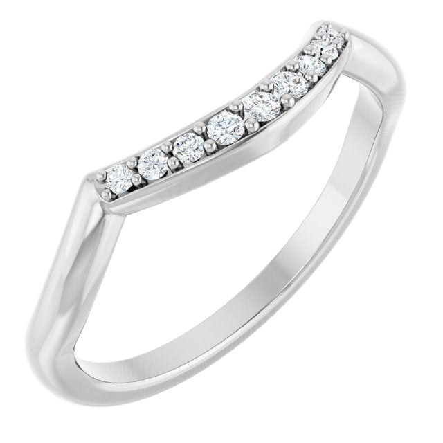 14K Rose 1/10 CTW Lab-Grown Diamond Matching Band