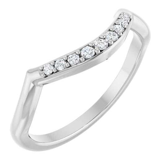 14K Rose 1/10 CTW Lab-Grown Diamond Matching Band