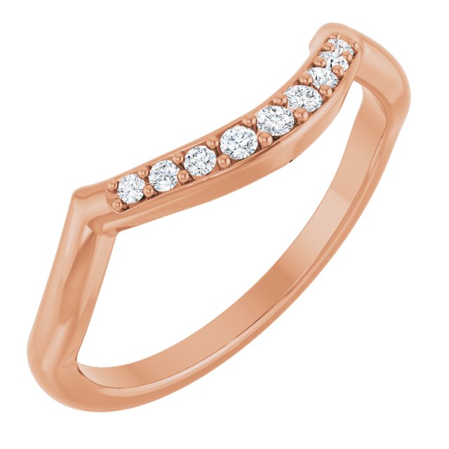 14K Rose 1/10 CTW Lab-Grown Diamond Matching Band