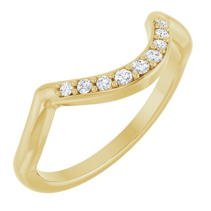 14K Rose 1/10 CTW Lab-Grown Diamond Matching Band