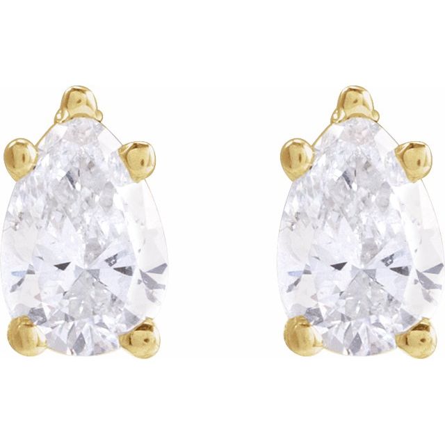 14K Yellow 3/8 CTW Lab-Grown Diamond Earrings