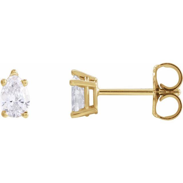 14K Yellow 3/8 CTW Lab-Grown Diamond Earrings