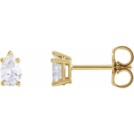 14K Yellow 3/8 CTW Lab-Grown Diamond Earrings