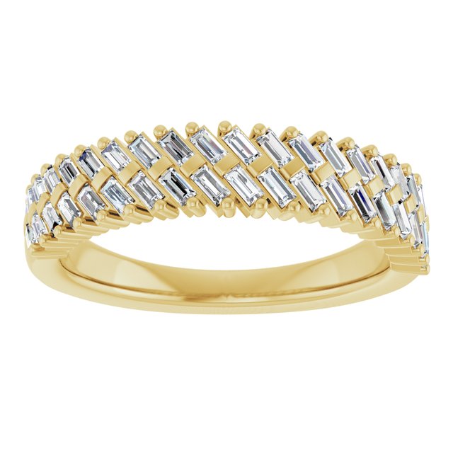 14K Yellow 3/4 CTW Lab-Grown Diamond Anniversary Band