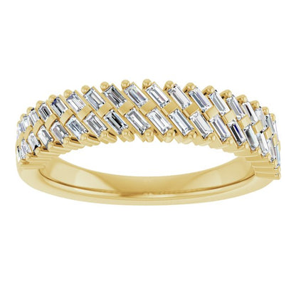 14K Yellow 3/4 CTW Lab-Grown Diamond Anniversary Band
