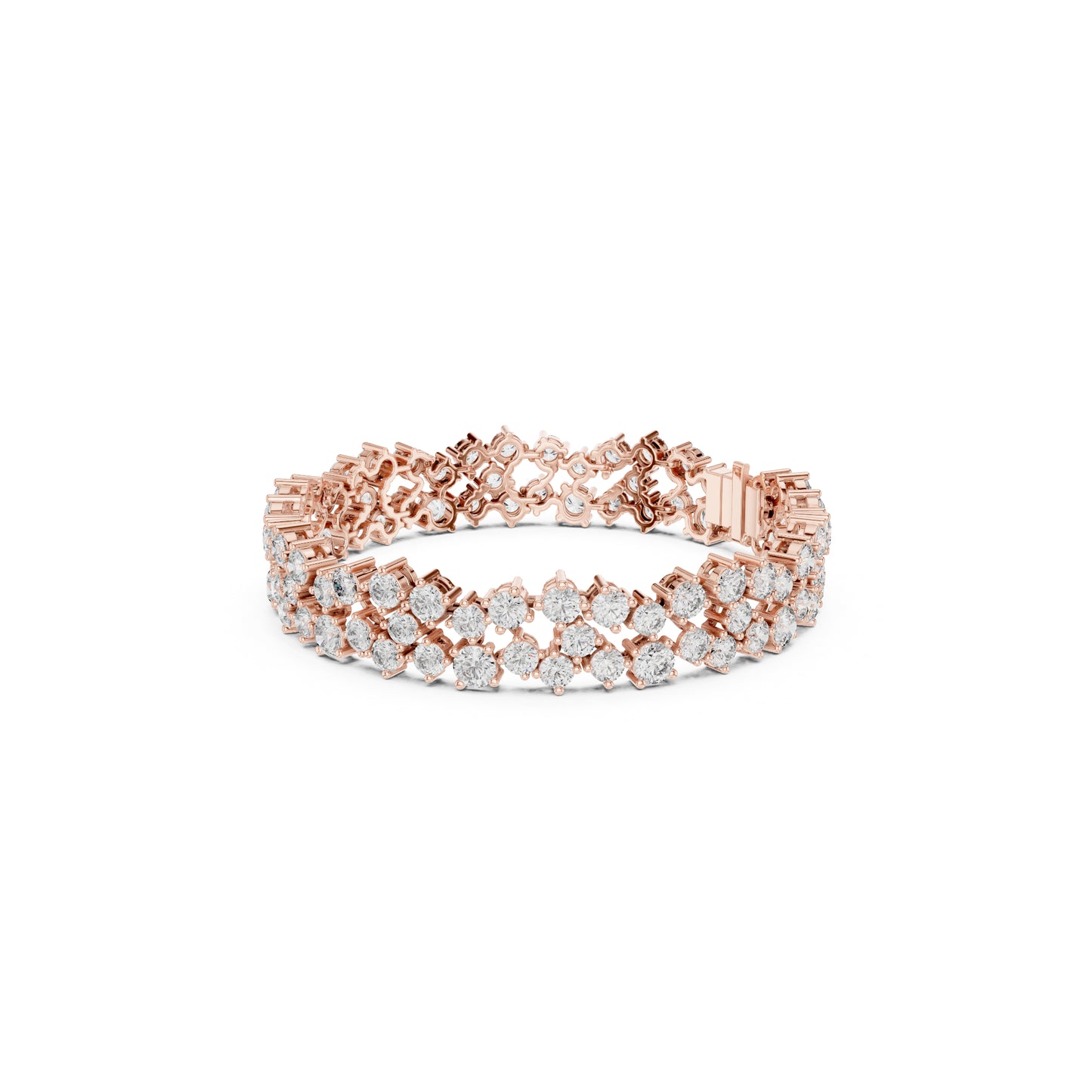 14.10 Ct Round Cut High Quality Lab Grown Diamond Vintage 14k Solid Yellow Gold Classic Perfect Wedding Wear Tennis Bracelet - HIGHCARAT DIAMONDS