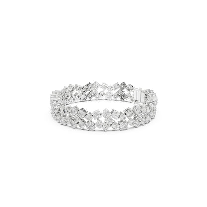 14.10 Ct Round Cut High Quality Lab Grown Diamond Vintage 14k Solid Yellow Gold Classic Perfect Wedding Wear Tennis Bracelet - HIGHCARAT DIAMONDS