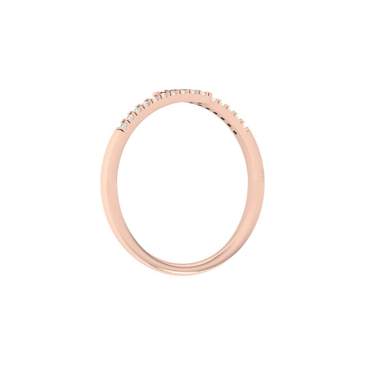 14 KT Solid Gold Light Weight Round Wedding Diamond Ring Stylish & Practical For Women's