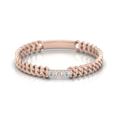 14 KT Solid Gold Round Cut Gender-Neutral Diamond Rings Unisex Bands For Modern Style - HIGHCARAT DIAMONDS