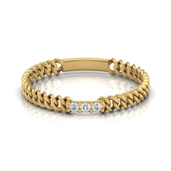 14 KT Solid Gold Round Cut Gender-Neutral Diamond Rings Unisex Bands For Modern Style - HIGHCARAT DIAMONDS