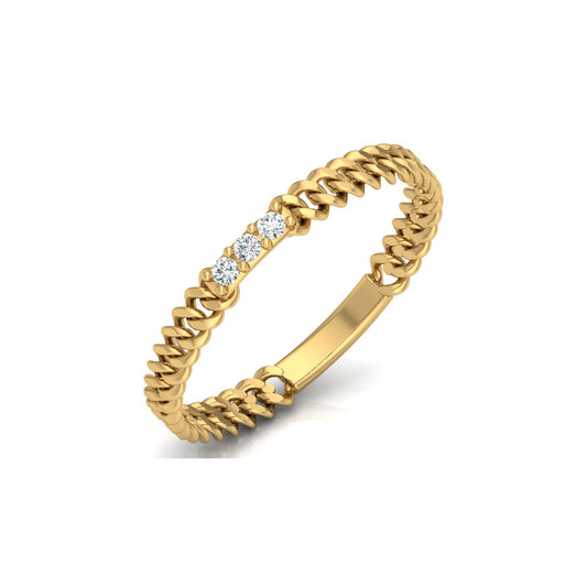 14 KT Solid Gold Round Cut Gender-Neutral Diamond Rings Unisex Bands For Modern Style - HIGHCARAT DIAMONDS