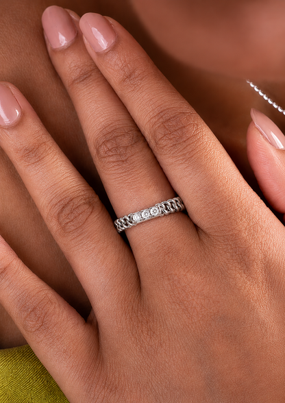 14 KT Solid Gold Round Cut Gender-Neutral Diamond Rings Unisex Bands For Modern Style - HIGHCARAT DIAMONDS
