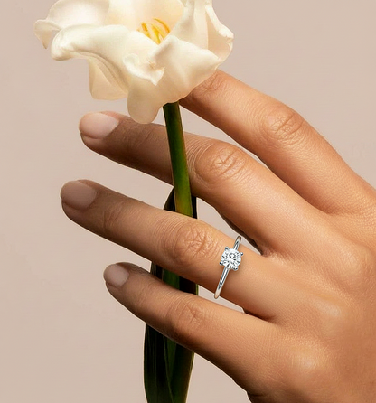 Lab Grown Round Brilliant Cut Diamond Ring