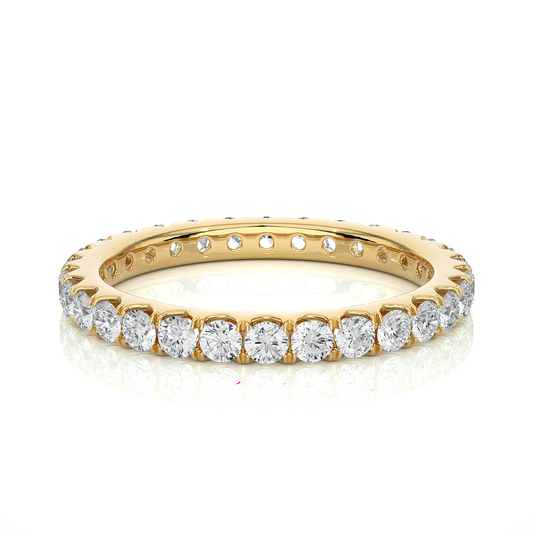 Channel Set Lab Grown Diamond Eternity Band , 14K White Gold, Yellow Gold Or Rose Gold Band For Gifted By Brother Birthday - HIGHCARAT DIAMONDS