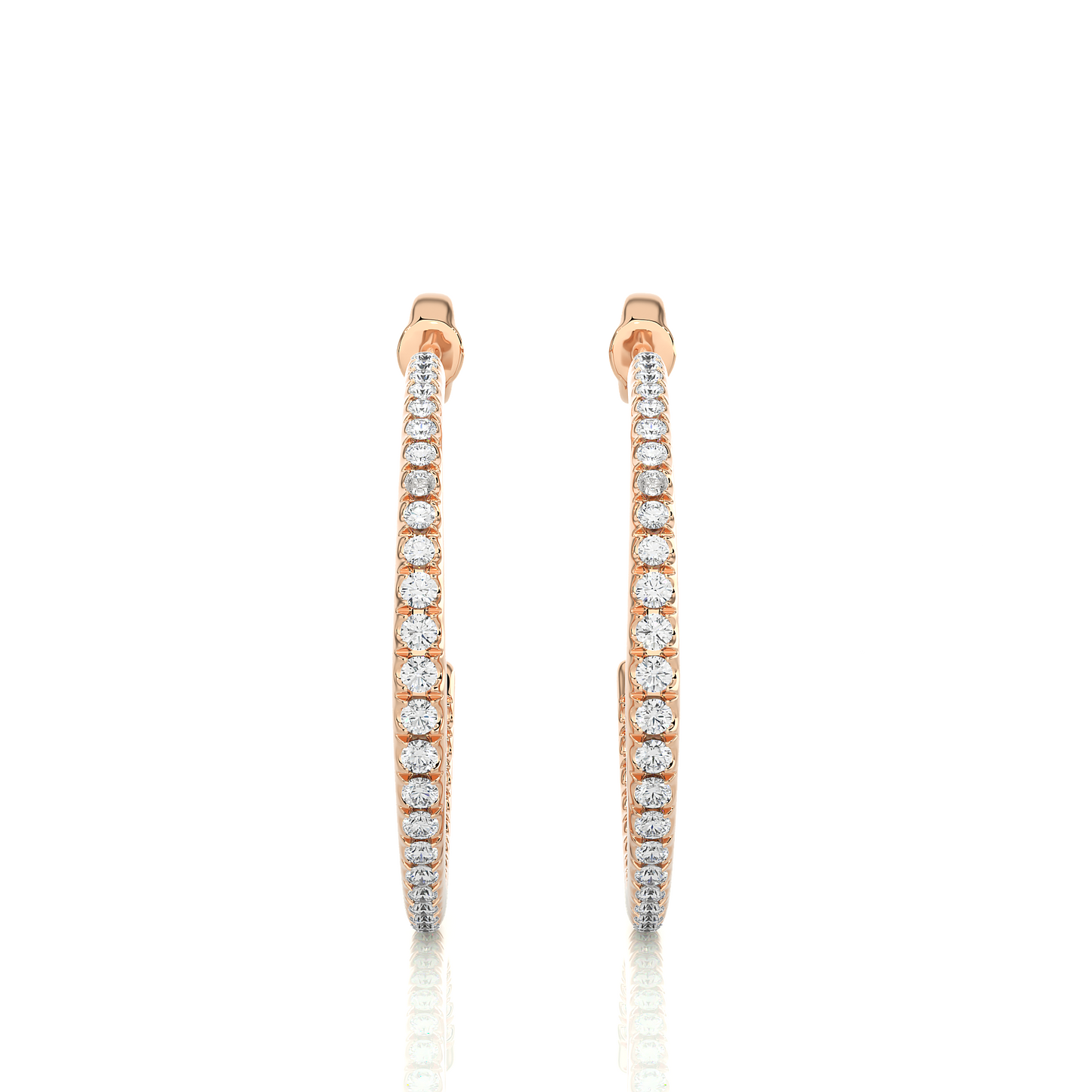 14K Gold Huggie Hoop  Diamond Earrings Classic And Comfortable Style Gift For Her - HIGHCARAT DIAMONDS