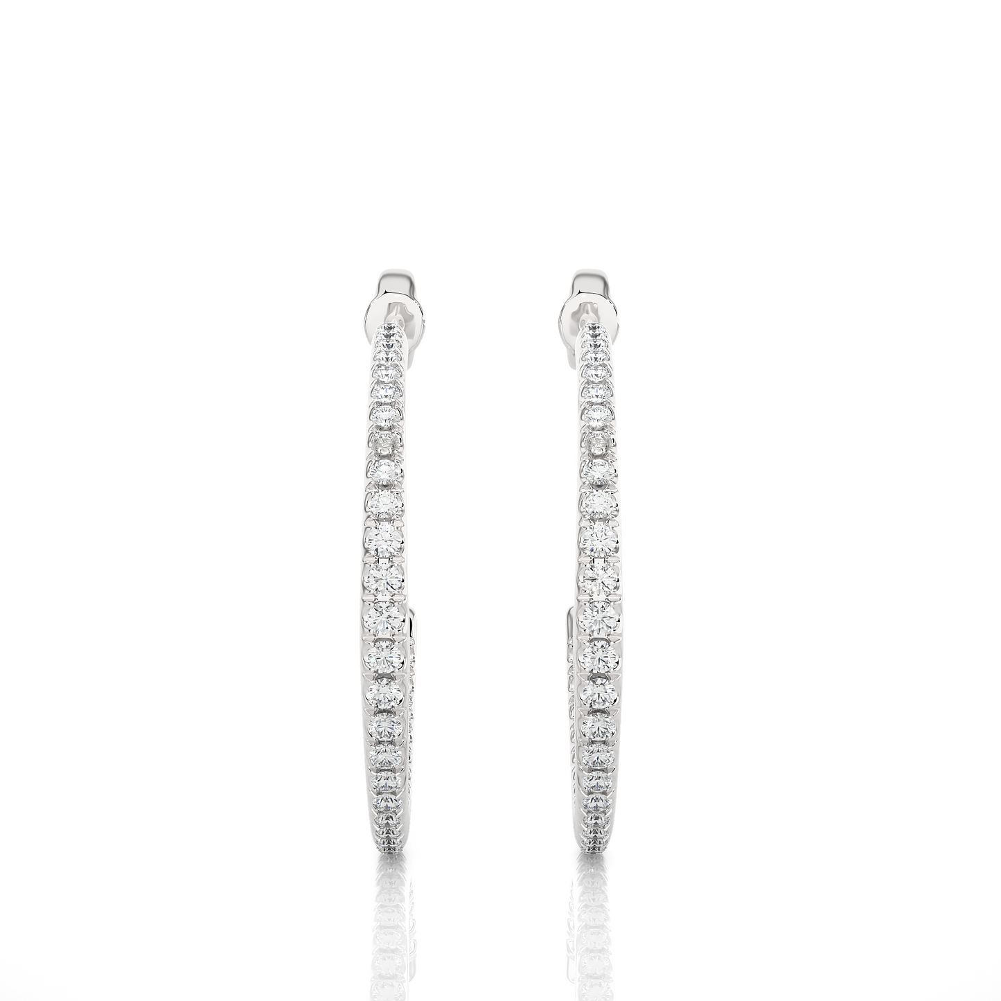 14K Gold Huggie Hoop  Diamond Earrings Classic And Comfortable Style Gift For Her - HIGHCARAT DIAMONDS