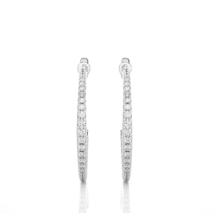 14K Gold Huggie Hoop  Diamond Earrings Classic And Comfortable Style Gift For Her - HIGHCARAT DIAMONDS