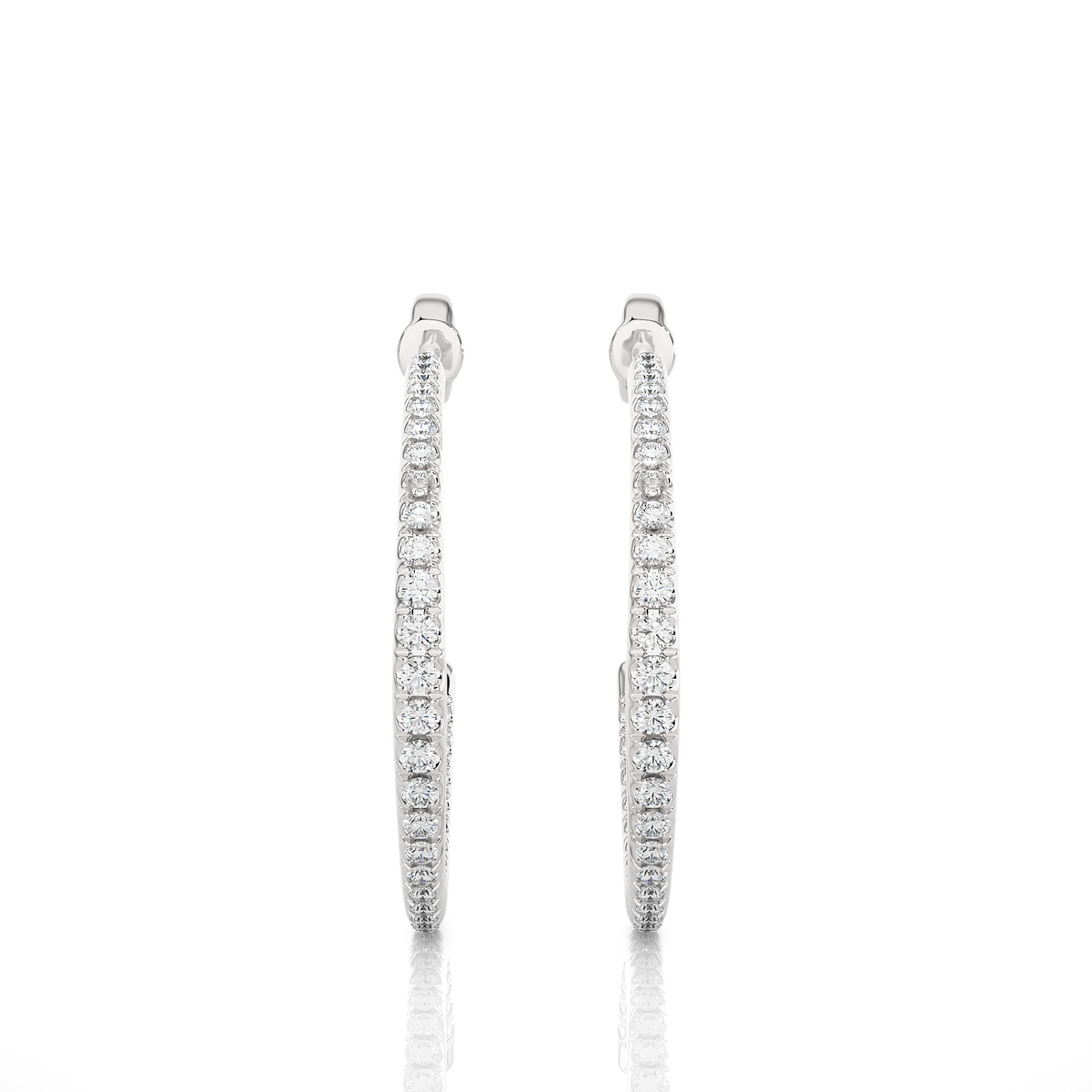 14K Gold Huggie Hoop  Diamond Earrings Classic And Comfortable Style Gift For Her - HIGHCARAT DIAMONDS