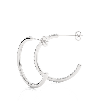 14K Gold Huggie Hoop  Diamond Earrings Classic And Comfortable Style Gift For Her - HIGHCARAT DIAMONDS