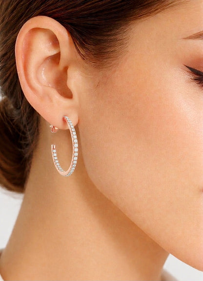 14K Gold Huggie Hoop  Diamond Earrings Classic And Comfortable Style Gift For Her - HIGHCARAT DIAMONDS #wearthelook