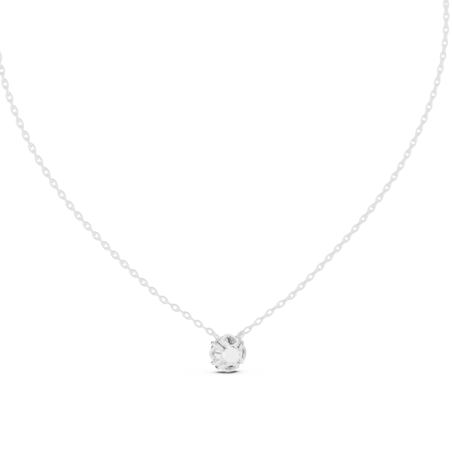 14K Gold Round Cut Labgrown Diamond Pendant Simple & Elegant Jewelry Gift For Her - HIGHCARAT DIAMONDS