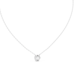 Round Diamond Pendant Side Profile Showing Setting