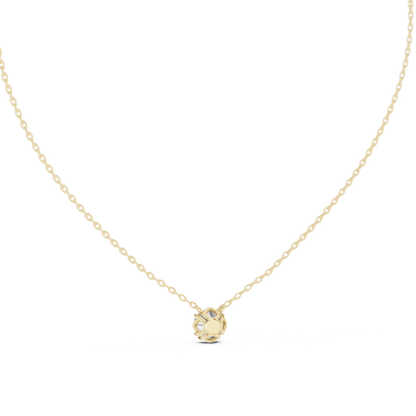 14K Gold Round Cut Labgrown Diamond Pendant Simple & Elegant Jewelry Gift For Her - HIGHCARAT DIAMONDS