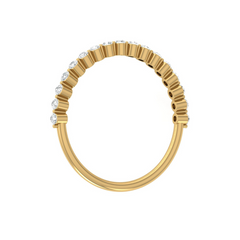 Round Diamond Eternity Band Ring in 14K Gold Close-Up Detail