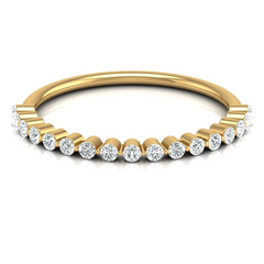 Diamond Eternity Band Ring Side Profile Showing Setting