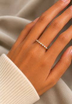 Round Cut Diamond Eternity Band Ring In 14K Gold Light & Comfortable For Daily Wearing - HIGHCARAT DIAMONDS