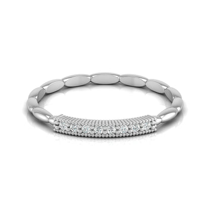 Round Cut Labgrown Diamond Wedding Band Vintage 14 KT Solid Gold Ring For Women's - HIGHCARAT DIAMONDS