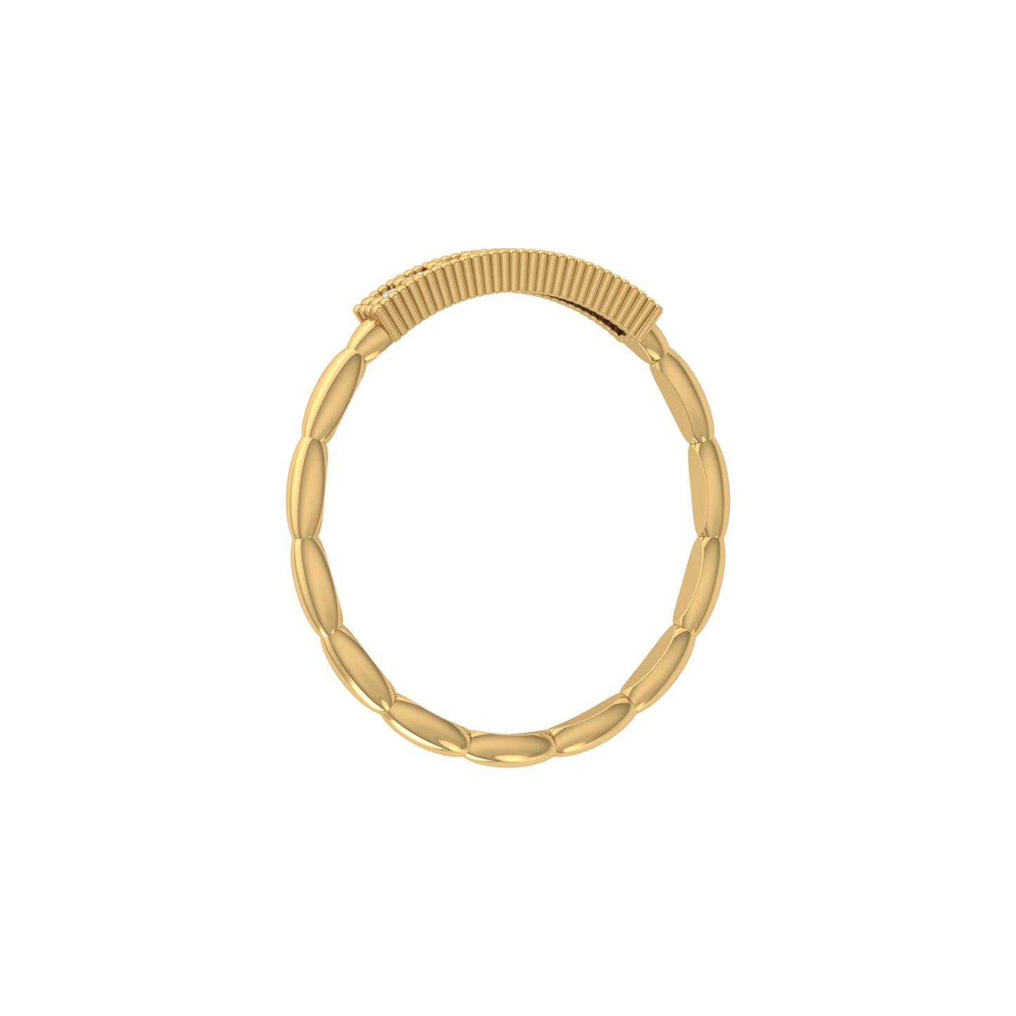 Round Cut Labgrown Diamond Wedding Band Vintage 14 KT Solid Gold Ring For Women's - HIGHCARAT DIAMONDS