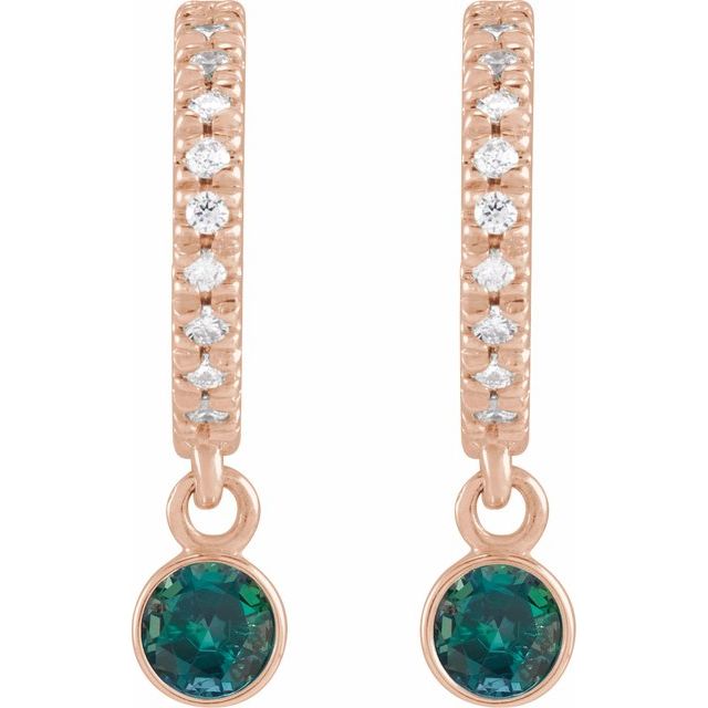 14k-rose-lab-grown-alexandrite-&-.08-ctw-natural-diamond-french-set--hoop-earrings