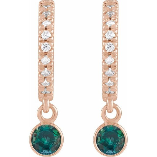 14k-rose-lab-grown-alexandrite-&-.08-ctw-natural-diamond-french-set--hoop-earrings