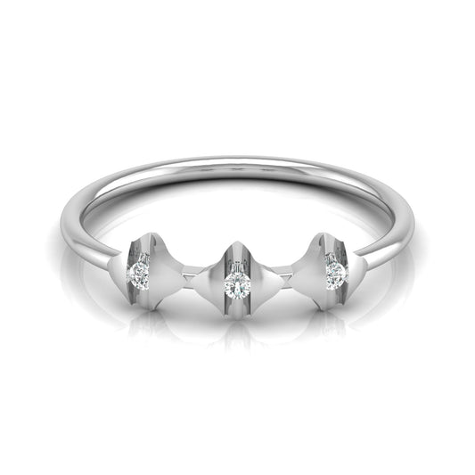 Fancy Round Diamond Ring For Women's In 14 KT Solid Gold Modern And Secure Design - HIGHCARAT DIAMONDS