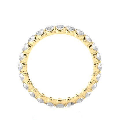 14K Solid Gold Full Eternity Round Cut Lab Grown & Natural  Diamond Wedding Band  For Women - HIGHCARAT DIAMONDS