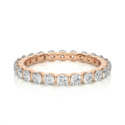 14K Solid Gold Full Eternity Round Cut Lab Grown & Natural  Diamond Wedding Band  For Women - HIGHCARAT DIAMONDS