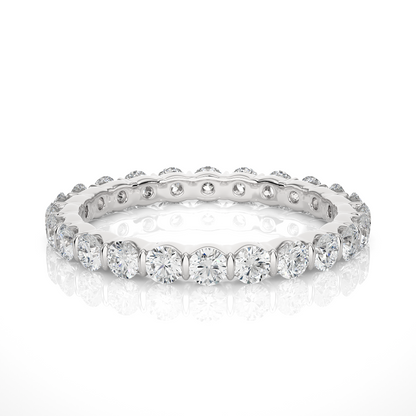 14K Solid Gold Full Eternity Round Cut Lab Grown & Natural  Diamond Wedding Band  For Women - HIGHCARAT DIAMONDS
