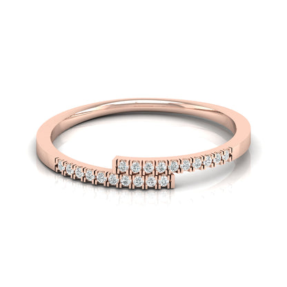 14 KT Solid Gold Light Weight Round Wedding Diamond Ring Stylish & Practical For Women's - HIGHCARAT DIAMONDS