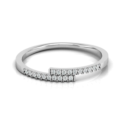 14 KT Solid Gold Light Weight Round Wedding Diamond Ring Stylish & Practical For Women's - HIGHCARAT DIAMONDS