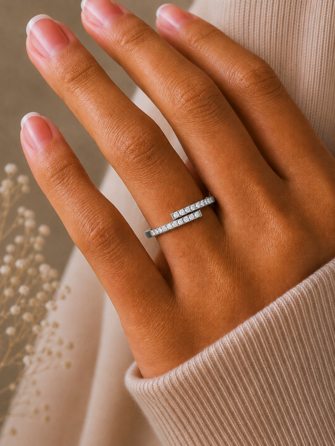 14 KT Solid Gold Light Weight Round Wedding Diamond Ring Stylish & Practical For Women's - HIGHCARAT DIAMONDS