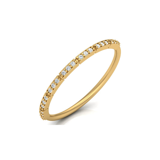 Minimalist Gold Ring Band For Women's  Modern & Elegant Daily Wear Design In 14K Solid Gold - HIGHCARAT DIAMONDS